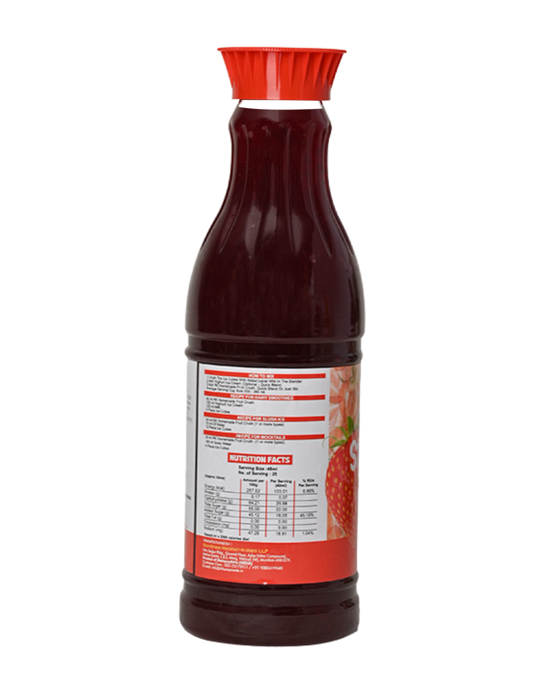 Strawberry Crush Syrup - 1 Litre