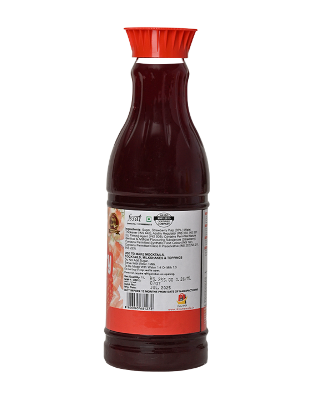 Strawberry Crush Syrup - 1 Litre