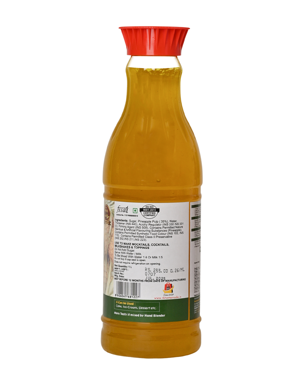 Pineapple Crush Syrup - 1 Litre