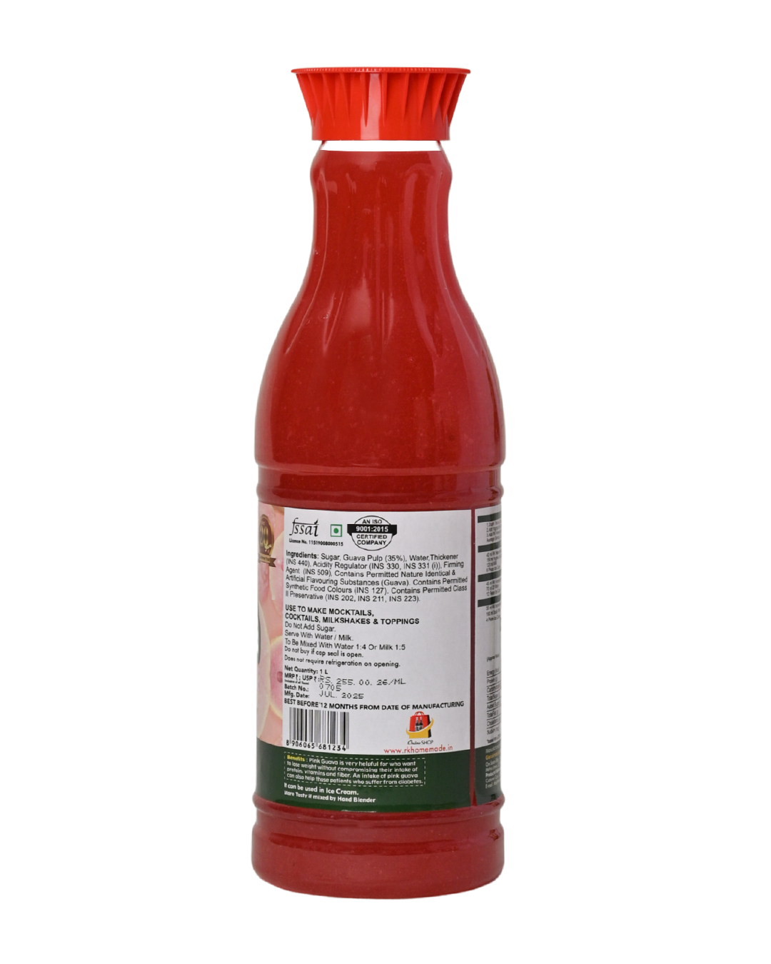 Pink Guava Crush Syrup - 1 Litre