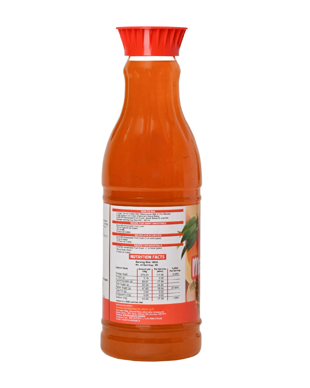 Mango Crush Syrup - 1 Litre
