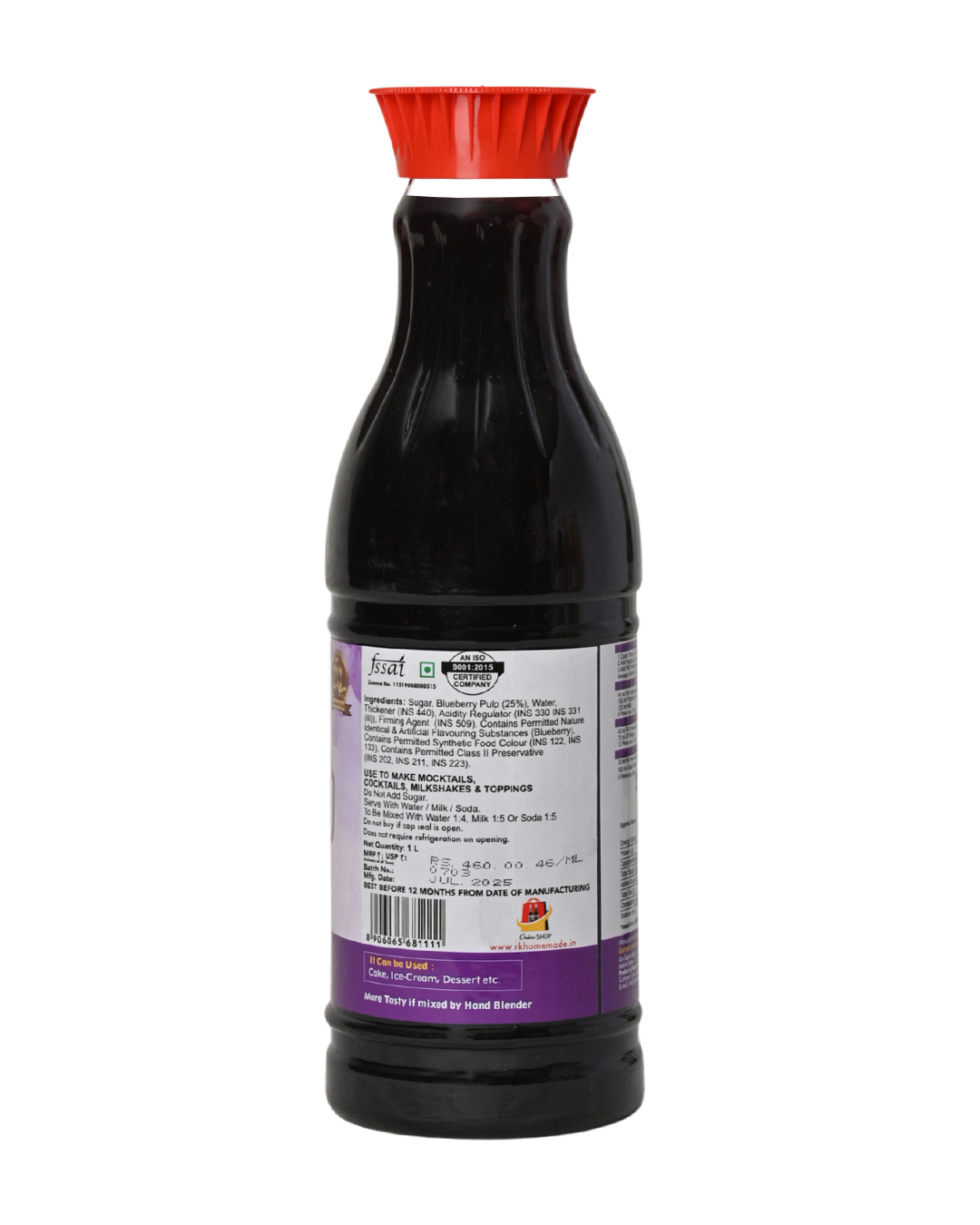 Blue Berry Crush Syrup - 1 Litre