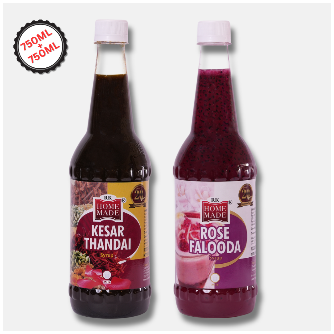 Kesar Thandai + Rose Falooda